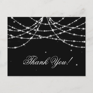 Tackkort Sparkling String Black Vykort