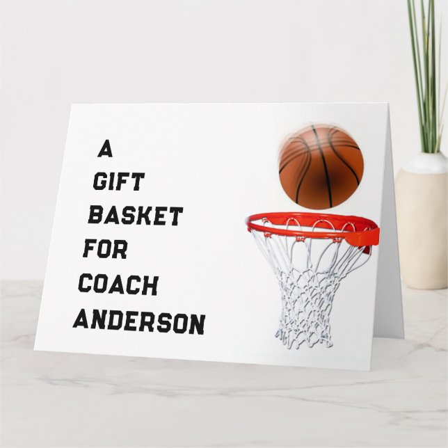 Tackkort till baskettränare (Framsida)