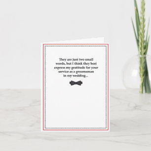 Tackkort till best man - Sexiga brudtjejer