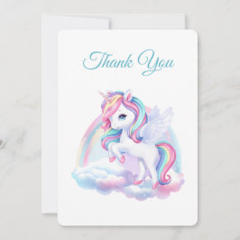 Tackkort till en magisk födelsedagsfest. tack kort