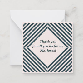 Tackkort till lärare anteckningskort