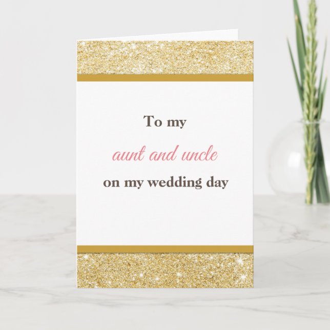 Tackkort till min moster och morbror för bröllop (Framsida)