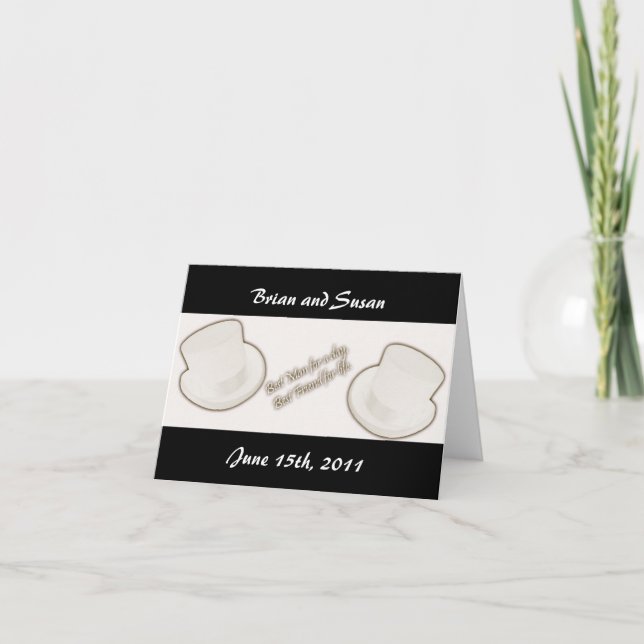 Tackkortmall för bästa mannen tack kort (Framsida)