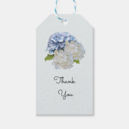Tackkortsetiketter med Hydrangea Presentetikett
