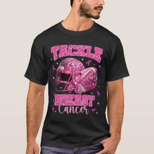 Tackla Bröstcancer Medvetenhet Amerikansk Fotboll T Shirt