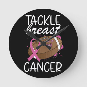 Tackla Cancer Bröstcancer Medvetenhet Band Rund Klocka