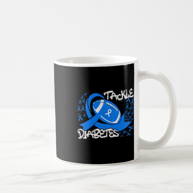 Tackla Diabetes Medvetenhet Fotboll  Kaffemugg (Höger)