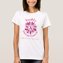 Tackla Rosa Band Bröstcancer Medvetenhet T Shirt