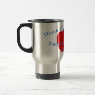 Tacklärare travel mug för rostfritt stål resemugg
