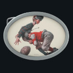 Tacklat<br><div class="desc">Konstnär: Norman Rockwell | får den magra pojken med fotboll tacklad</div>