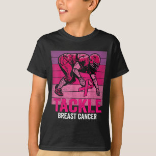 Tackle Breast Cancer Awareness Fotboll Bröst T Shirt