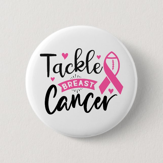 Tackle Breast Cancer Awareness Knapp (Framsida)