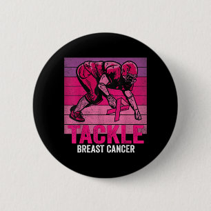 Tackle Bröstcancer Medvetenhet Fotboll Bröst Knapp