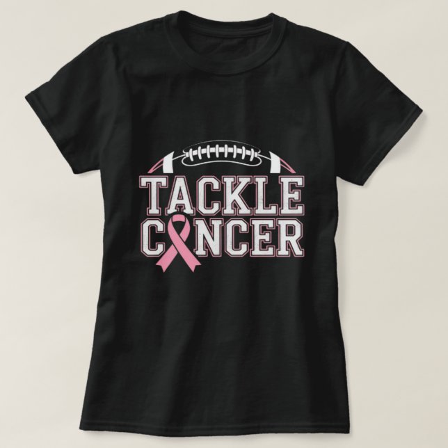 Tackle Cancer Rosa Band Design T Shirt (Design framsida)