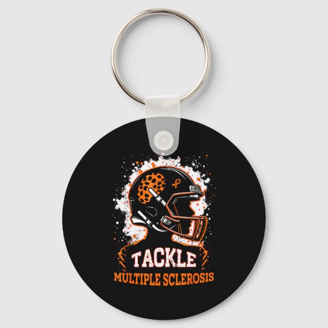 Tackle Multipel Skleros Medvetenhet Orange Band  Nyckelring (Framsida)