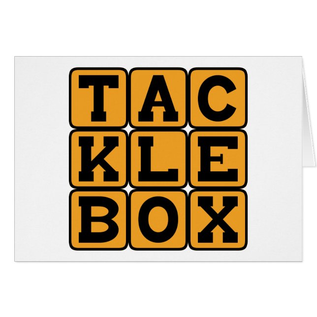 Tacklebox, fiskares Verktyg-sats Hälsningskort (Framsidan Horizontal)