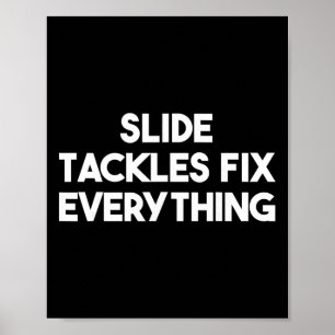 Tacklingar Fixar Allt - Roligt Fotboll Poster