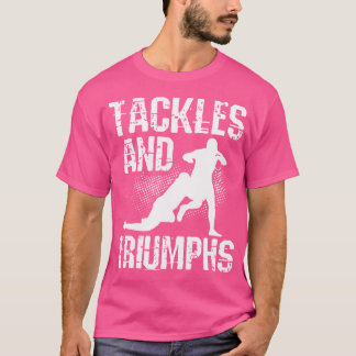 Tacklingar Och triumfer Rugby Spelare Rugby T Shirt
