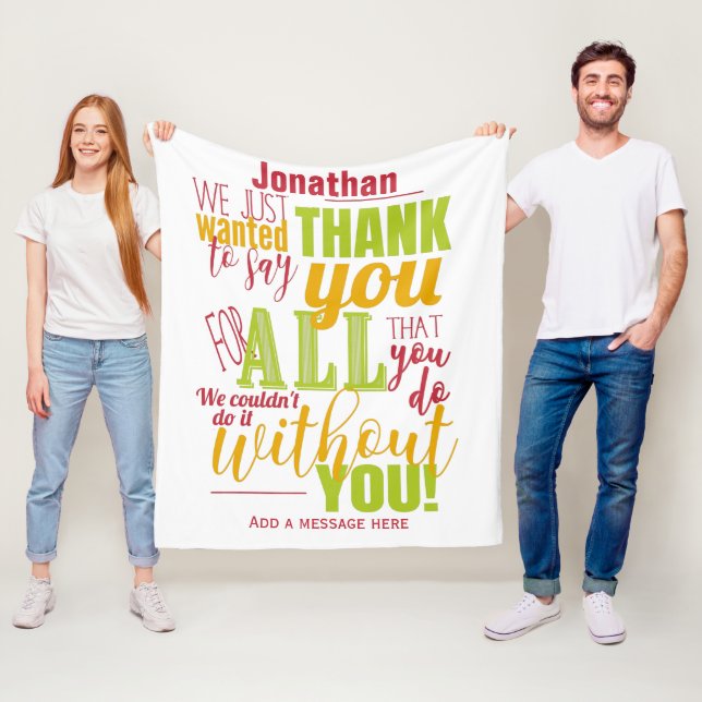 tackmeddelande för tackens uppskattningstyp fleecefilt (På plats)