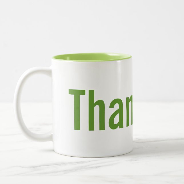 Tackmugg av gillande Två-Tonad mugg (Vänster)