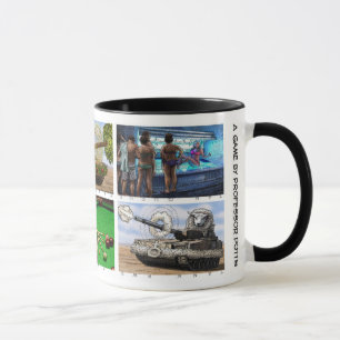 Tackmugg med 6 olika rebusillustrationer mugg