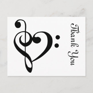 Tackmusikalhjärta Vykort