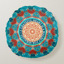 Tacknämdhet Aqua Teal Mandala Anpassningsbar Citat