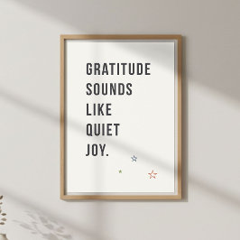 Tacknämlighets Minimal Citat, Mindful Liv Poster