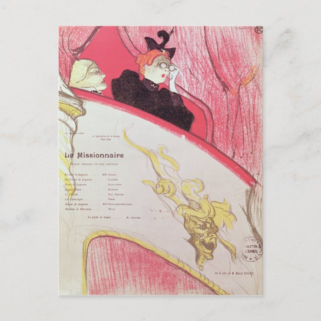 Täckning av ett program för " Le Missionaire" (Framsida)