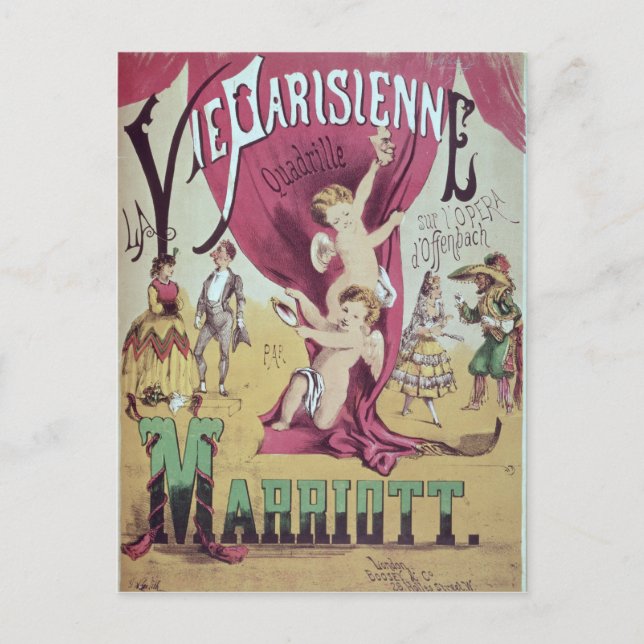 Täckning av lakan vid La Vie Parisienne Vykort (Framsida)