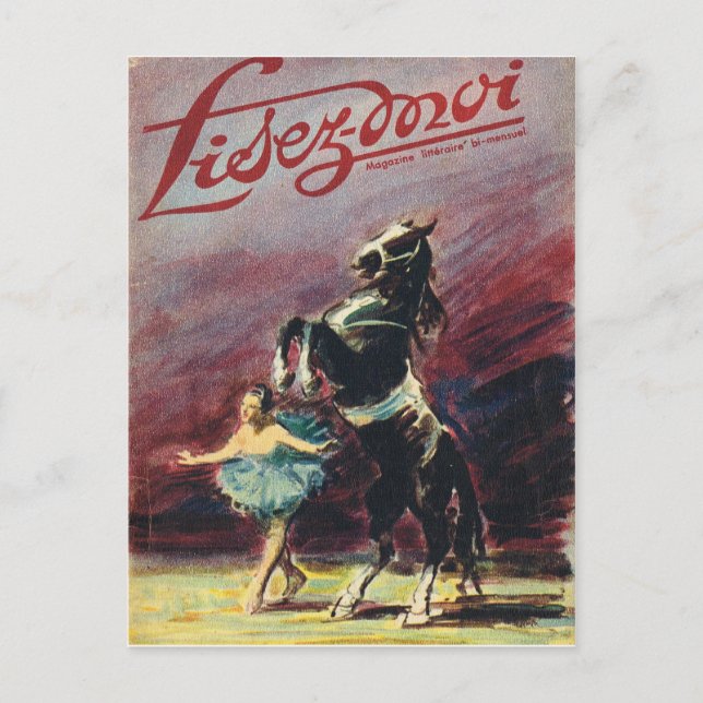 Täckning, Lisez-Moi, Circus-prestanda Vykort (Framsida)