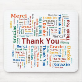 Tackordmoln i 5 mångfärgade språk - musmatta