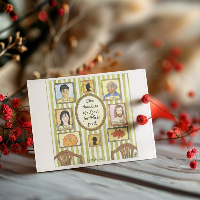 Tackporträtt Thanksgiving Inspirerande Vykort (Skapare uppladdad)