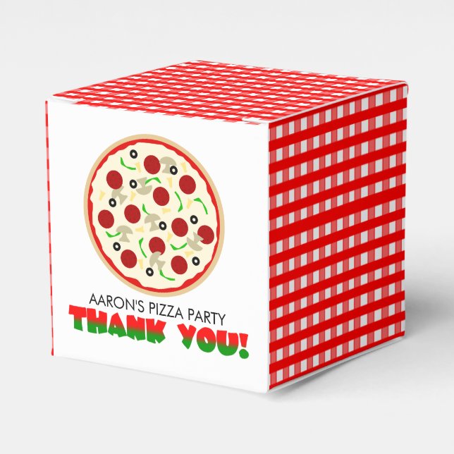 Tackpresentlåda för Pizzafest Presentaskar (Framsidan Sidan)
