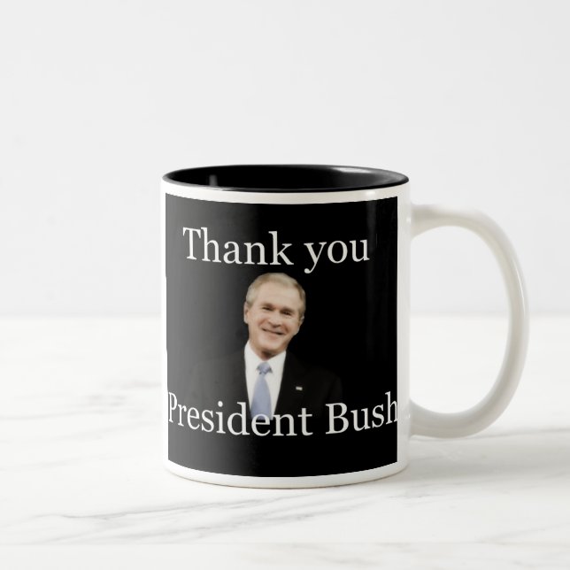 TackpresidentBush mugg (Höger)