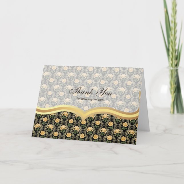 Tackro på antikt guld tack kort (Framsida)