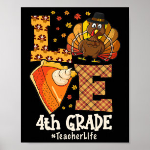 Tacksägelse Kärlek 4:e klass Lärare Turkiet Höst Poster