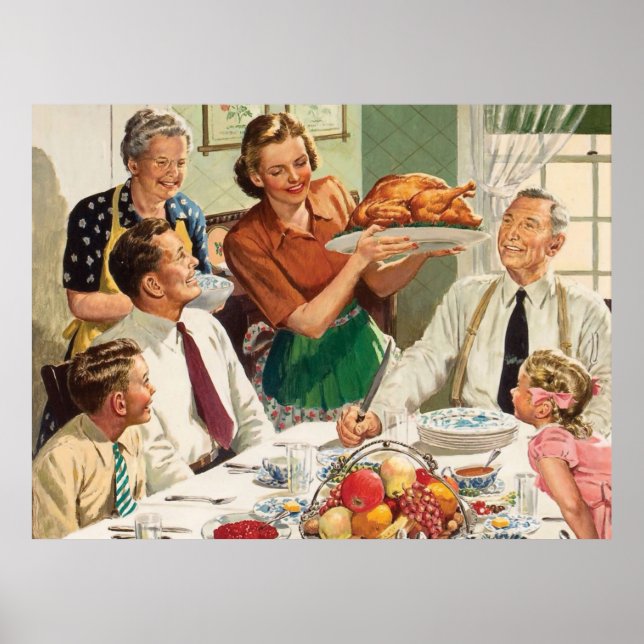 Tacksägelsedag middag poster (Framsidan)