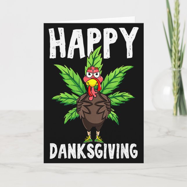 Tacksägelsedag Ogräs Glad Tacksägelsedag Kalkon  Kort (Framsida)