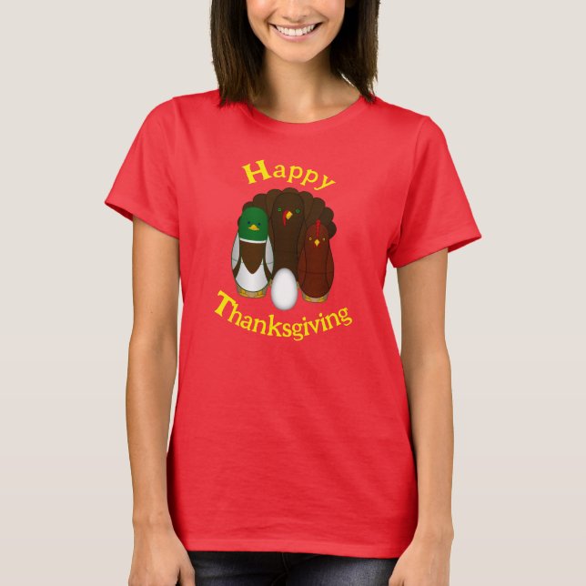 Tacksägelsedag Turducken -  T Shirt (Framsida)