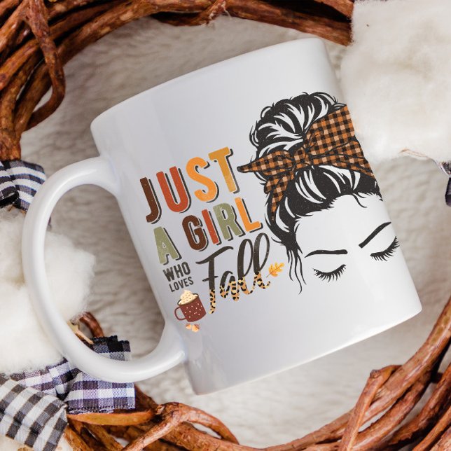 Tacksägelsedagen Bara en tjej som älskar höst Rött Kaffemugg (Skapare uppladdad)