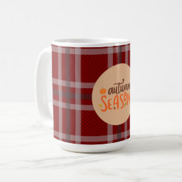 Tacksägelsedagen,Höst Säsong Script,Rutig,Modern Kaffemugg