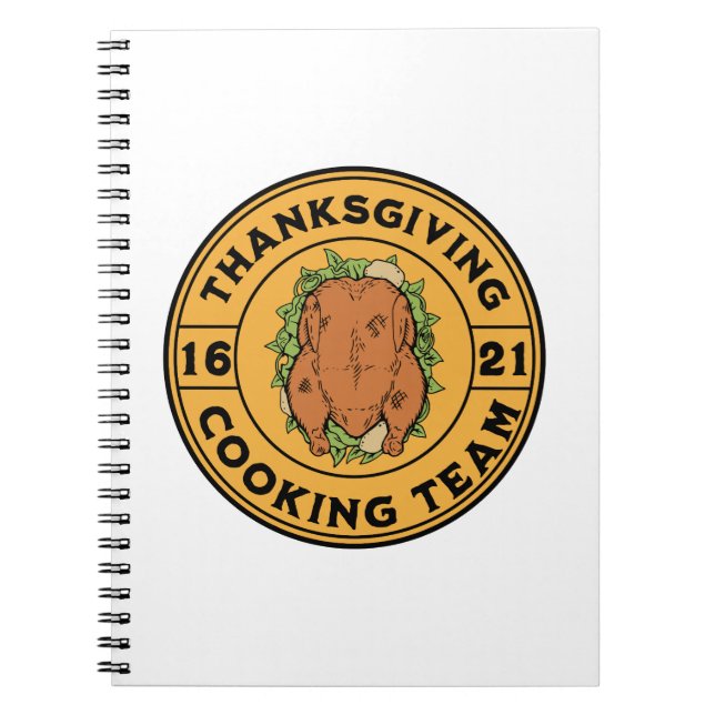 Tacksägelsedagen - Matlagningsteam Anteckningsbok (Framsidan)