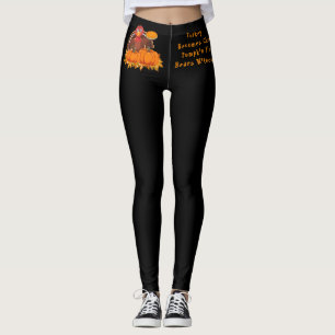 Tacksägelsedagen, Rolig Kalkon, Modern Trendig  Leggings