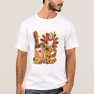 Tacksägelsedagen Söt Beagle T Shirt