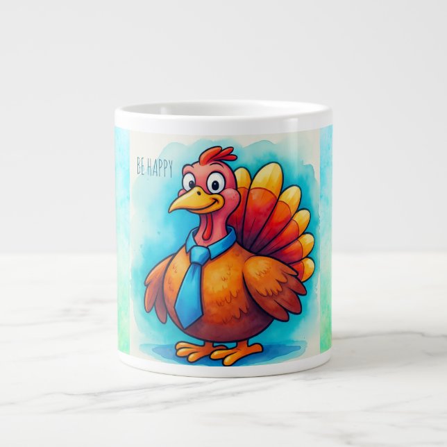 Tacksägelsedagen, Söt kalkon, Jättekaffemugg Jumbo Mugg (Framsidan)