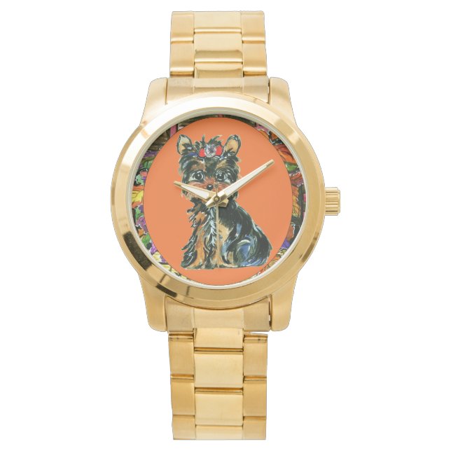 Tacksägelsedagen Yorkie Poo Armbandsur (Framsida)