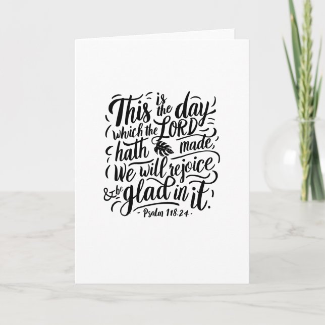 Tacksägelsedagens bibelvers: Psalm 118:24 Tack Kort (Framsida)