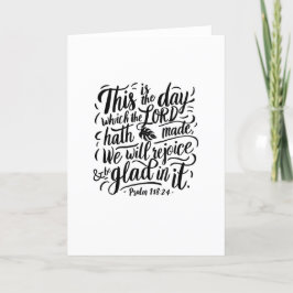 Tacksägelsedagens bibelvers: Psalm 118:24 Tack Kort