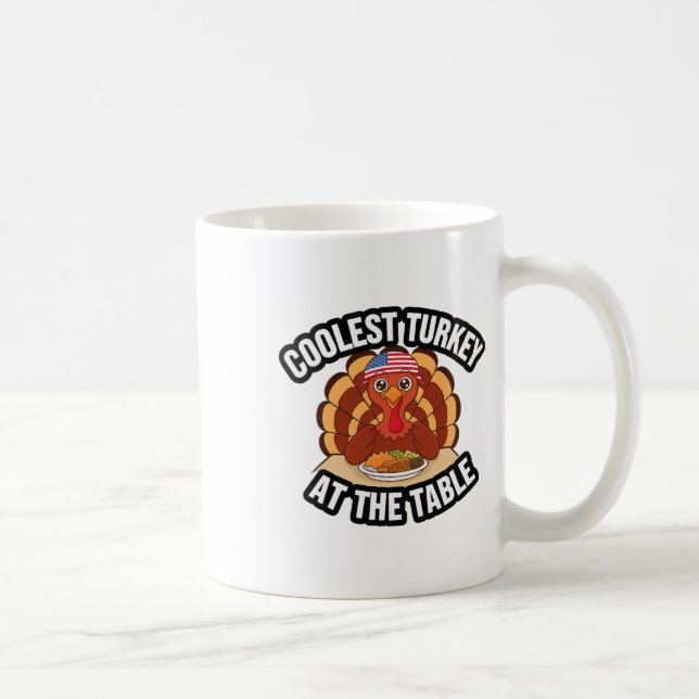 Tacksägelsedagens coolaste kalkon vid bordet Tacks Kaffemugg (Höger)